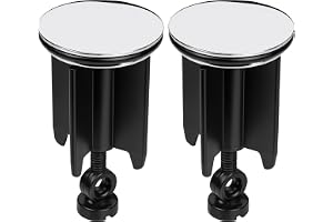 Två förkromade handfatsproppar i mässing, 40 mm