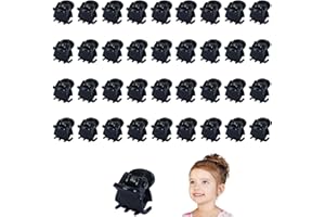 Ikadiya 36 Piezas Pinzas Pequeñas Pelo, Mini Pinzas Pelo Pequeñas, Horquillas Plásticas Pinzas Pelo De Plástico Para Niña Y Mujer [Negro]