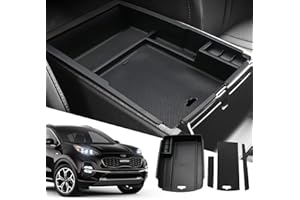 SXCY Vano Portaoggetti per Kia Sportage QL 2016-2021, Bracciolo Contenitore Centrale Organizer Scatola di Immagazzinaggio Kia Sportage QL Accessori (Nero)