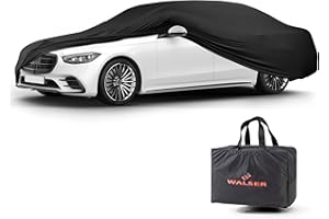 ‎WALSER Walser Abdeckung Auto Indoor Stretch Basic, Autoabdeckung Winter, staubdichte Autogarage Abdeckung, Autoplane Winter, Autogarage Abdeckung Winter, Abdeckung für Auto, Auto Abdeckplane XL schwarz