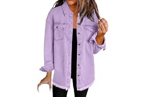 FJKVAVF tvättad denimskjorta jacka mode casual hem kvinnor jacka damer kvällsmode blus lång damtröja långärmad tröja 3-pack damer lång skjorta brun damer ljusblå skjorta damer