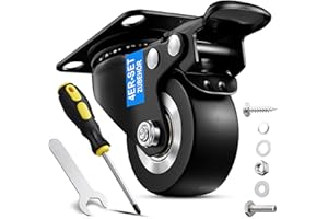 VICBINLY Schwerlastrollen mit Bremse, 4er-Set Rollen mit Bremse, 360-Grad Lenkrollen lenkrollen Lautlose Rollen für Möbel Rollen Schwerlast Möbelrollen 50mm - Tragkraft bis 360kg