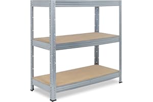shelfplaza® 90x120x30cm Pro Étagère Charge Lourde galvanisé/Etagere Metal 3 Plateaux/capacité d' étagere métallique 200kg / Meuble Etagere Rangement Garage/etageres Rangement Atelier