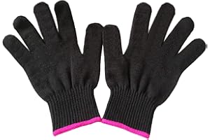 LESSMON 2 Professional Heat Resistant Gloves for Hair Styling Heat Blocking for Curling, Flat Iron and Curling Wand Suitable for Left and Right Hands