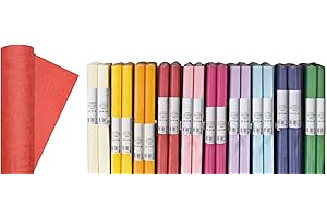 CIAO Tovaglia carta rotolo damascata (120cm x 7m), rosso