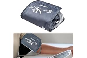 Menibeuty Manguito Tensiometro 22-32cm, Esfigmomanómetro Brazalete de Repuesto para Tensiómetro de Uso Doméstico con 6 Conectores S/M, Manguito Adecuado para la mayoría Tensiómetrotensiómetro de Brazo
