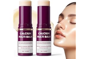 Vibbang 2 Stück Calcium Multi Balm Stick, Anti Aging & Firming Korean Skincare Stick, Volumen-Faltenkernstift, Calcium Volume Multi Balm Sticks, Hautpflege für Augen, Hals, Gesicht