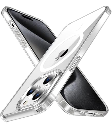 gueche Custodia per iPhone 15 Pro, trasparente, con custodia in morbido silicone, trasparente, compatibile con la ricarica wireless, supporto per cellulare bicicletta