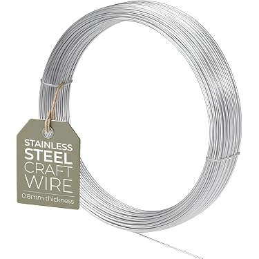 Sinofort Filo Metallico per Fiori 90M Filo di Ferro Modellabile 0.45mm-0.8mm Filo Metallico per Bigiotteria 4 Taglie Fil di Ferro per Gioielli per Arte Artigianale in Metallo Morbido fai-da-te