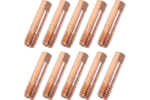ZFKXGS 10PCS MB15AK Accessoires de Soudage 0,9MM Pièces d'usure Pointe de Contact Buses de Soudage 0.035" Torche de Soudage Embout de Contact M6x24mm Accessoires pour Poste à souder MIG MAG AK15 MB15