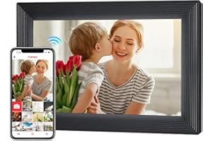 Cyfrowa ramka, Moman WF11T 10.1" cyfrowy uchwyt na zdjęcia Wifi cyfrowy ekran dotykowy IPS 32 GB pamięci automatyczna rotacja udostępnianie zdjęć i filmów za pośrednictwem aplikacji idealne na