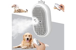 TOHDNC TOHDHC - Spazzola a vapore per gatti, con pulsante di rilascio, spazzola a vapore autopulente, per gatti Shedding, spazzola per la rimozione di nodi, capelli sciolti