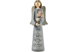 Blossom Bucket FRIENDS ARE FAMILY' ANGEL W/FLOWERS Home décor