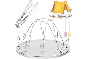 above zero Grille-pain pour cuisinières à gaz, grille-pain de camping pliable en acier inoxydable pour 4 tranches, mini grille-pain pour cuisinière à gaz pour camping-cars de voyage de pique-nique