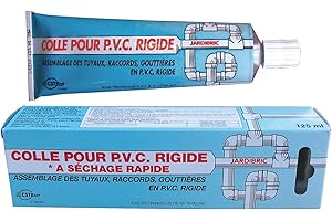JARDIBRIC Tubo colla PVC per colla a solventi per il montaggio di tubi (125 ml)