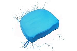 AOSEE Hot Tub Booster Seat for Adults, 15 x 12 x 5 Inches, 3D Air Mesh Washable Spa Booster Seat with Non-Slip Micro Dot Bottom and Weighted for Quick Sink Without Float, Hot Tub, Pool, Bathtub (Blue)