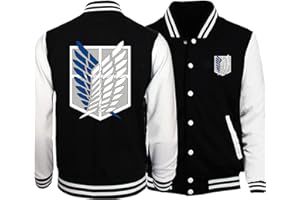 zhedu Anime AOT Sweat Hommes Femmes Mode Coupe Ample Polyvalent Design Tendance Manteaux Oversize Veste Ample Décontractée pour Couple D'étudiants AOT Collège Style Y2K
