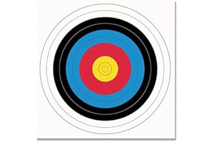 ‎BSW - BOGENSPORTWELT Zielscheibenauflage nach FITA Abmaßen mit Nylon Fäden - Ø 60cm - Bogenschießen Zielscheibe Auflage 60x60 cm - 10 Ring Zielpaper für Jagd & Training Schießen