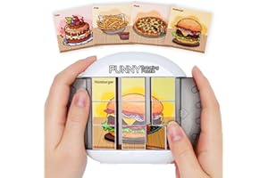 Fullware Rotating 3D Puzzle for Kids 3 4 5 6 7 Year Old, 4 Puzzles in 1, Handheld Fidget Toys for Travel, Cars & Plane, Fine Motor Skills Developing, Educational Game for Boys & Girls Ages 3+