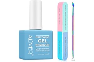 QLIGES Nail Polish Remover, Magic Gel Nail Polish Remover Fast Remove Gel Nail Polish Within 2-3 Minutes, Quick & Easy Polish Remover, No Need For Foil, Soaking Or Wrapping