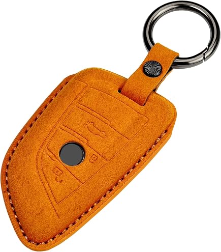 Custodia Portachiavi Auto In Silicone TPU Per BMW – Serie 1-7, X1-X6 – Colore Rosso Con Linea Dorata