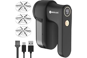 WiredLux Elektrisk Noppborttagare för kläder & tröjor – Uppladdningsbar luddborttagare med 3 hastigheter, LED-display & USB-l