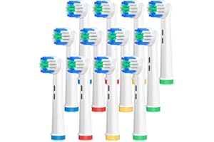 ‎ANJOCARE AnjoCare Zapasowe głowice do szczoteczek Oral B, 12 sztuki wkłady do elektrycznej szczoteczki do zębów,główki szczoteczki kompatybilne z Oral B Pro1000/3000/5000/7000
