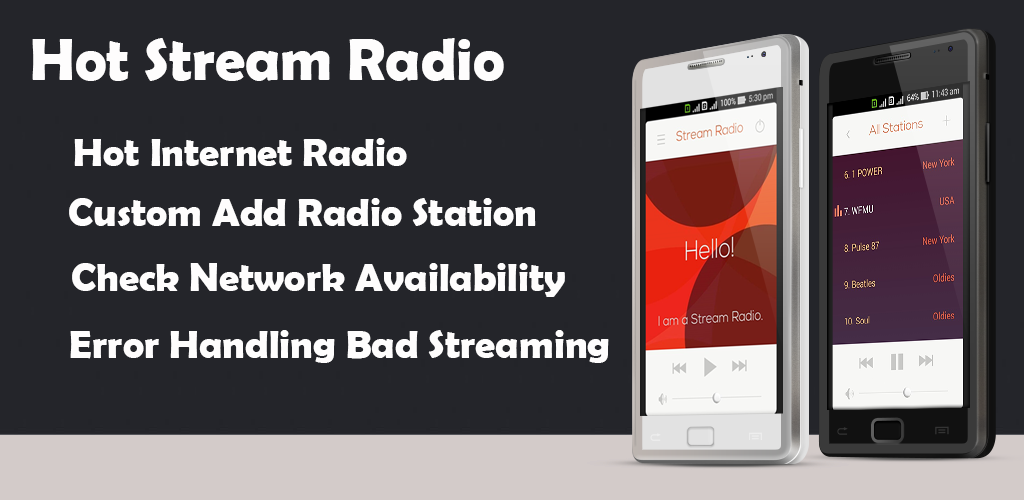 Hot Stream Radio REAL RADIO, RADIO MUSIC, CUSTOM
