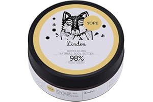 YOPE Manteca Corporal Aceite de coco, Manteca de karité Aceite de oliva Aceite de aguacate Hidratante Regenerante 98% Ingredientes naturales Vegan formula Tilo 200ml