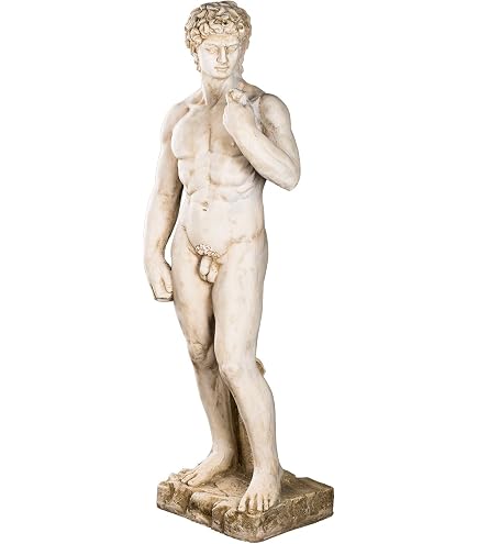 Statue Apollon Géante En Polyrésine - 85 Cm - Décoration Intérieure Et Extérieure Résistante Aux Intempéries - Style Antique Beige