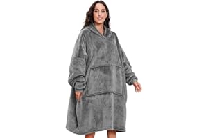 Voqeen Bluza z kapturem oversize, bluza z kapturem oversize, bluza z kapturem Sherpa, dla dorosłych mężczyzn, kobiet, nastolatków i studentów