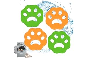 DORZU Acchiappa Peli Per Lavatrice 4 Pezzi,Cattura Peli Lavatrice Animali,Biancheria Da Letto,Riutilizzabile,Per Cani,Gatti,Abbigliamento,Peluche in Lavatrice