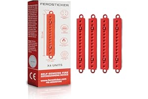 FEROSTICKER Pequeño Extintor Automático - Protección Contra Incendios para el Hogar, No Tóxica, Compacta y Sin Mantenimiento para Cajas Eléctricas, Generadores Solares, Vehículos y Baterías (4 Piezas)