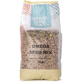 Wholefood Earth Omega Seed Mix &ndash; Pumpkin, Sunflower, Sesame and Flax, High in Protein and Fiber, Vegan, Non-GMO, 1 kg, Recycl