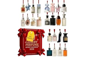 DYIOUXIN Calendario Adviento Perfumes 2025, Set de regalo con expositor de perfumes acrílico para 24 días, Set de regalo premium para la cuenta atrás de las fiestas para mujer y hombre