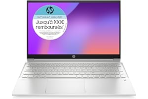 HP Pavilion 15-eh3001sf PC Portable 15.6" FHD (AMD Ryzen 7 7730U, RAM 16 Go, SSD 512 Go, AZERTY, Windows 11 Famille en Mode S) Argent naturel - Jusqu'à 100€ remboursés