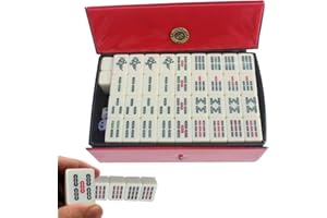 Gusengo Mini Mahjong Set - Majhong Spiel, Traditionelles Chinesisches Riichi Mahjong Set Mit 144 Majong Spielsteine, Chinesisch Majong Spiel Set Für Freizeit Reise Party Familienspiele