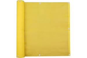 jarolift Copertura per Balcone Traspirante, Telo di Rivestimento Frangivista Protezione Solare Frangivento, 600 x 75 cm, Bianco Crema