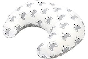 ‎TUPTAM TupTam Baby Stillkissen Klein mit Baumwoll-Bezug, Farbe: Füchse Grau