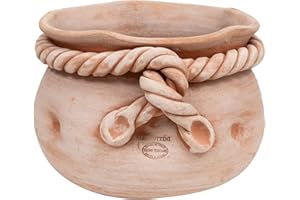 Biscottini Vasi Terracotta Artigianali 26x16x24 cm | Vaso Terracotta Interno ed Esterno | Vasetti Piante grasse Made in Italy