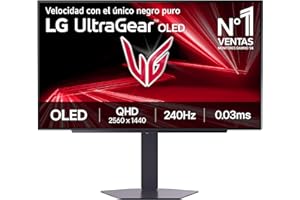 LG 27GX704A-B - Monitor Ultragear OLED Gaming 27” QHD (2560 x 1440), 240Hz, 0,03ms GtG, DisplayHDR True Black 400, FreeSync Premium Pro y G-Sync Compatible, Morado Grisáceo