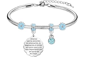 Angelra Regalo de Profesora Pulsera de MujerUn Gran Profesora es Difícil de Encontrar e Imposible de Olvidar Colgante Grabado Pulseras Regular Regalos de Graduación