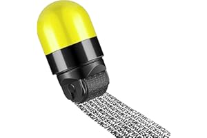 DASHUAIGE Identity Protection Roller Stamp Wide Rolling Theft Identity Prevention Stamp for Secure Confidential ID Blackout Security, Anti Theft and Privacy Safety (Yellow)