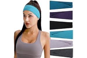JASUEN Stirnbänder für Damen - Sport Stirnband Elastisch Haarbänder Breit Haarreife für Yoga Workout Laufen Wandern Make-up