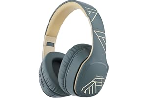PowerLocus Wireless Headphones Over Ear, Bluetooth Headphones Over Ear, 50 Hours Playtime, Foldable Headphones with Built-in Microphone, Hi-Fi Stereo, Lightweight and Wired Mode for Phone Travel PC