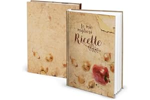 Logbuch-Verlag piccolo libro ricetta ricettario A5 personalizzabile DIY vuoto vintage verdure copertina rigida regalo cucina cucinare scrivere ricette idea regalo