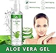 Aloe Vera Gel 100% Pur - für Gesicht, Haare und Körper - Natürliche, beruhigende und pflegende Feuchtigkeitscreme - Ideal für trockene, strapazierte Haut & Sonnenbrand - 250ml MEHRWEG