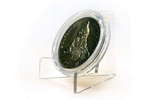 PELLER'S 5 X Espositore, Cavalletti per Display in Acrilico Trasparente per geocoin, Monete, Foto, medaglie e Altri Oggetti da Collezione.