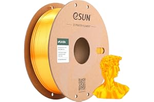 eSUN Filamento PLA Seda 1.75mm, Sedoso Brillante Impresora 3D Filamento PLA, Precisión Dimensional +/- 0.05mm, 1KG Carrete (2.2 LBS) para Filamento de Impresión 3D, Amarillo Oscuro Seda