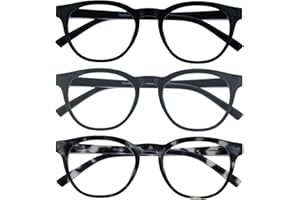 Opulize Blu Pack 3 Bloqueo Luz Azul Gafas De Lectura Negro Azul Gris Computadora Anti Reflejante Unisexo BBB5-137